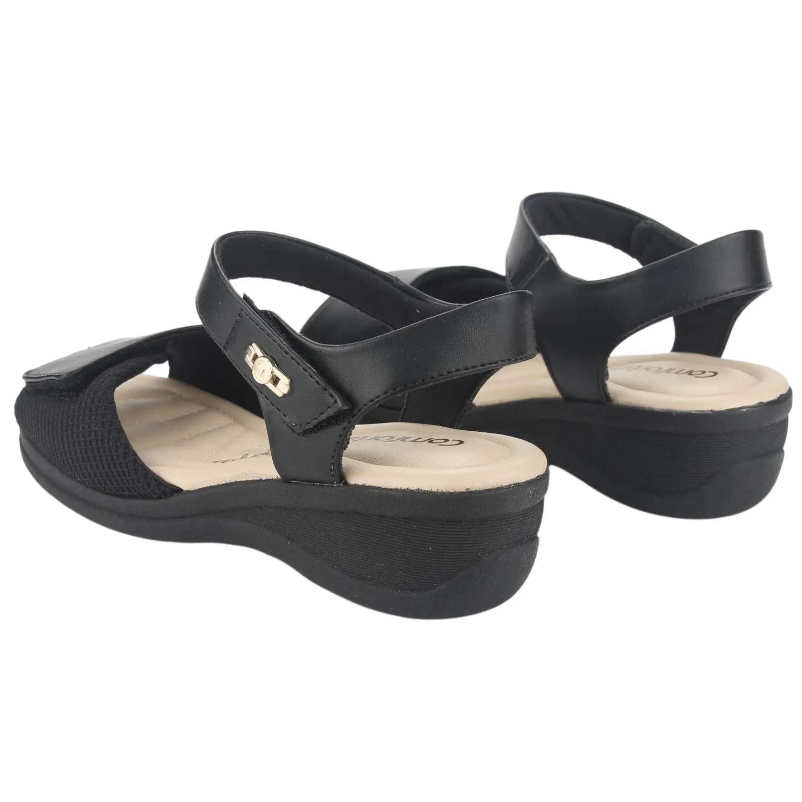 Sandalia Comfortflex Mujer 2388403 Negro Casual