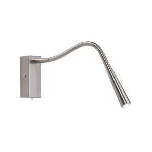 Saxby 50606 Madison 1lt wall 1W Brushed chrome effect plate 1W LED module (SMD 3030) Warm White