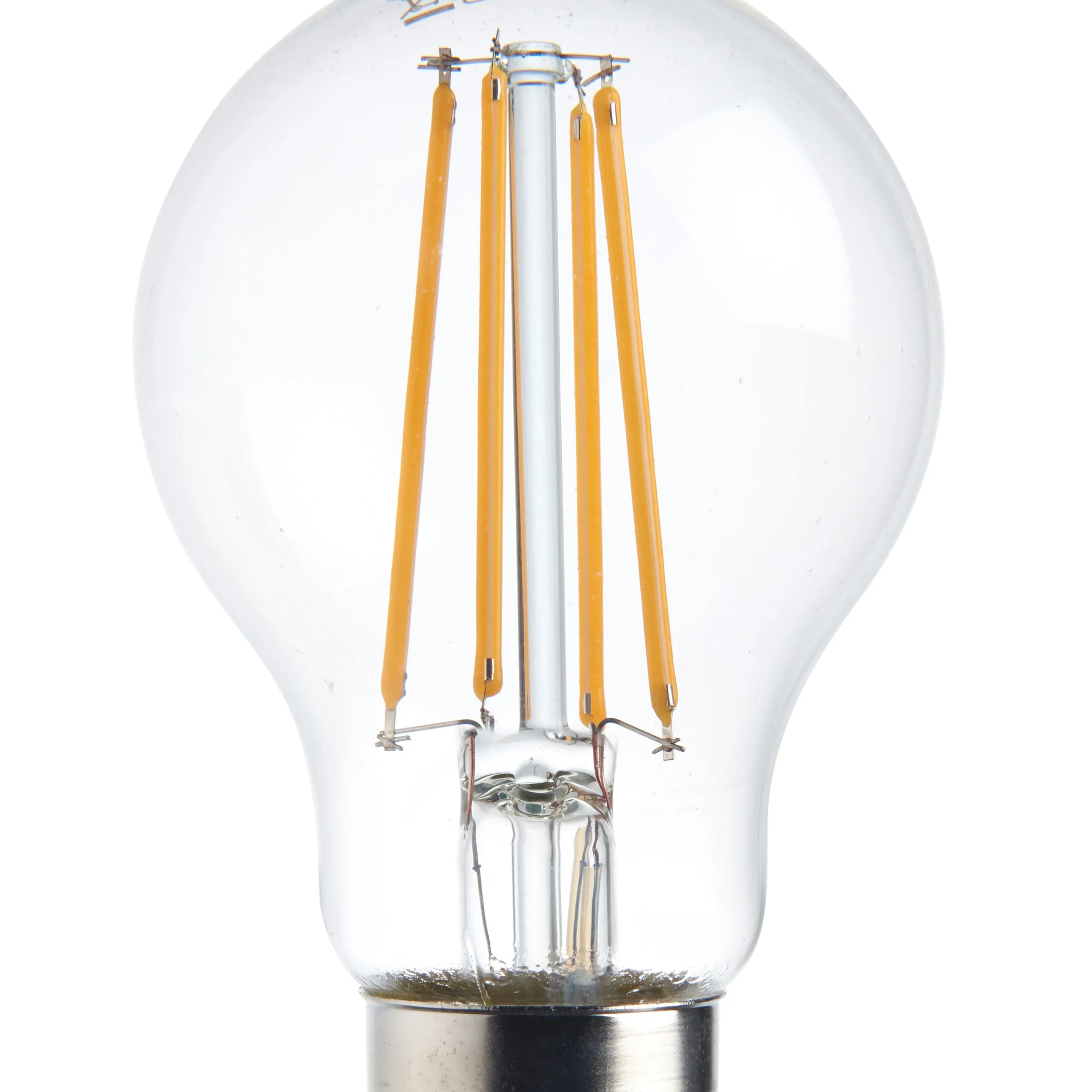 Saxby 76800 B22 LED filament GLS dimmable 8W Clear glass & bright nickel plate 8W LED B22 Warm White