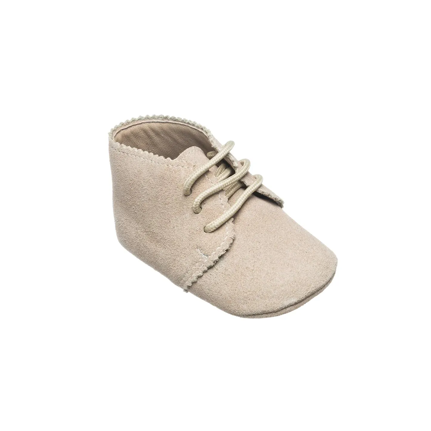 Scallop Booties Sand Suede