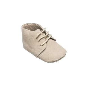 Scallop Booties Sand Suede