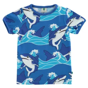 Sharks Short Sleeve Shirt in Brilliant Blue - 1 Left Size 2-3 years