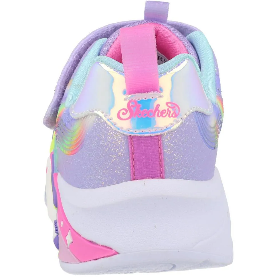 Skechers S Lights Unicorn Chaser Lavender Kids Sneakers