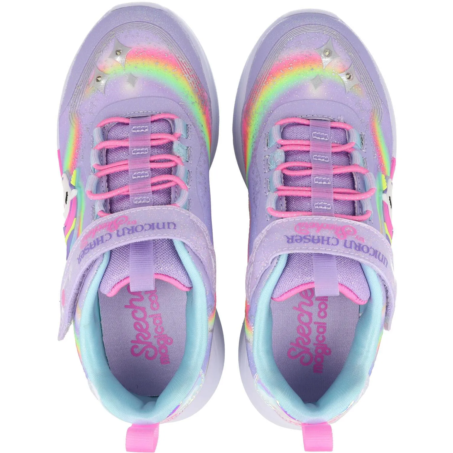 Skechers S Lights Unicorn Chaser Lavender Kids Sneakers