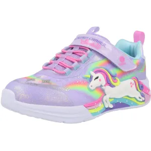Skechers S Lights Unicorn Chaser Lavender Kids Sneakers