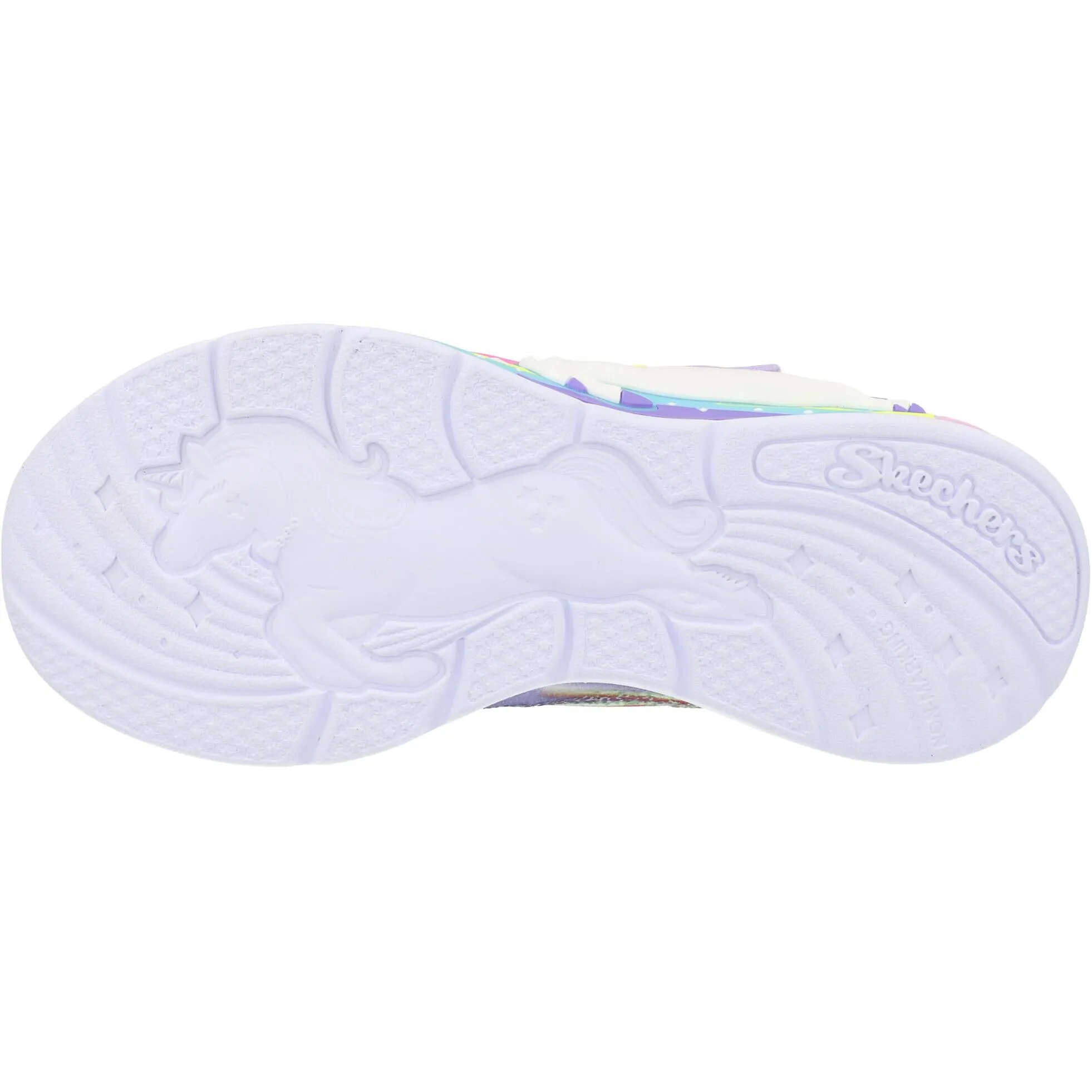 Skechers S Lights Unicorn Chaser Lavender Kids Sneakers