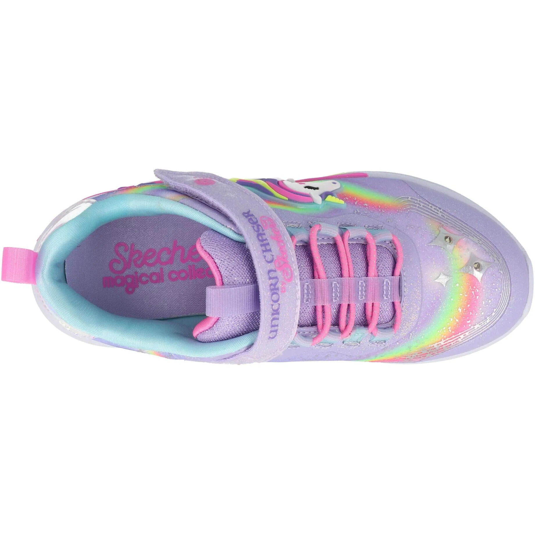 Skechers S Lights Unicorn Chaser Lavender Kids Sneakers