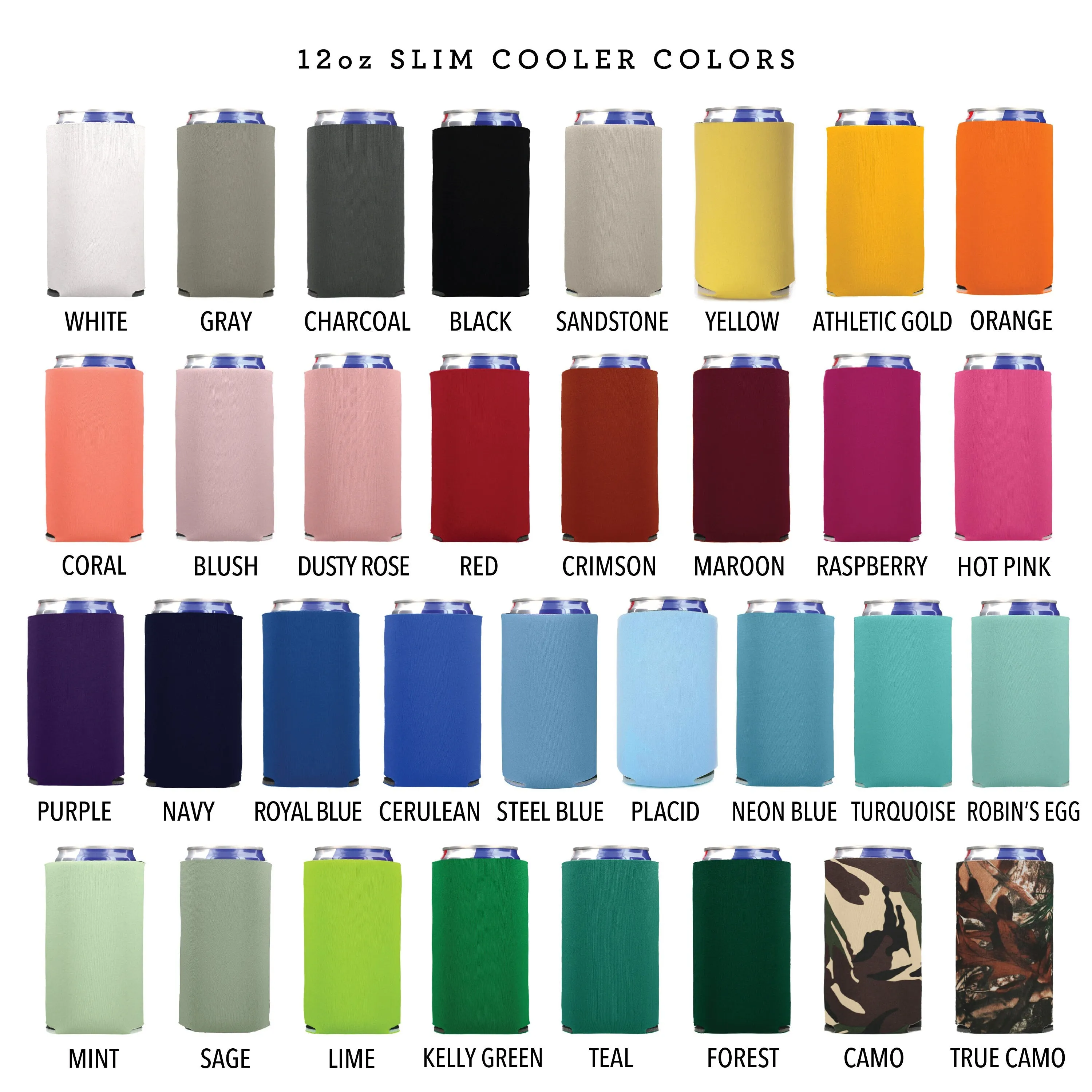 Slim 12oz Wedding Can Cooler #121S - Sip Sip Hooray