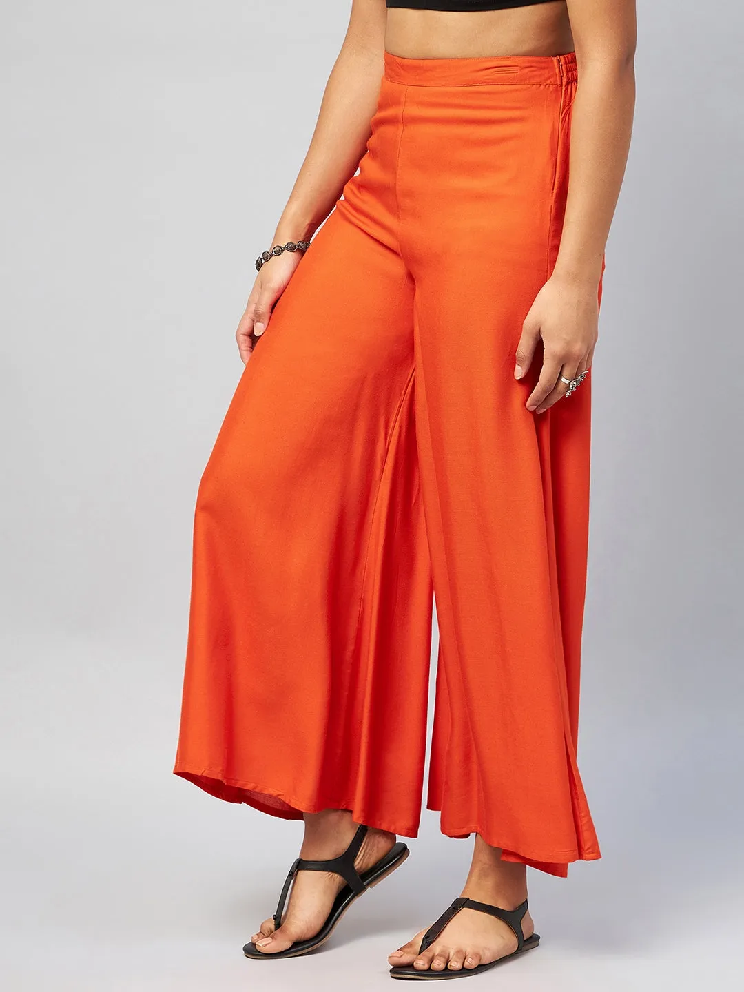 Solid Orange Palazzo