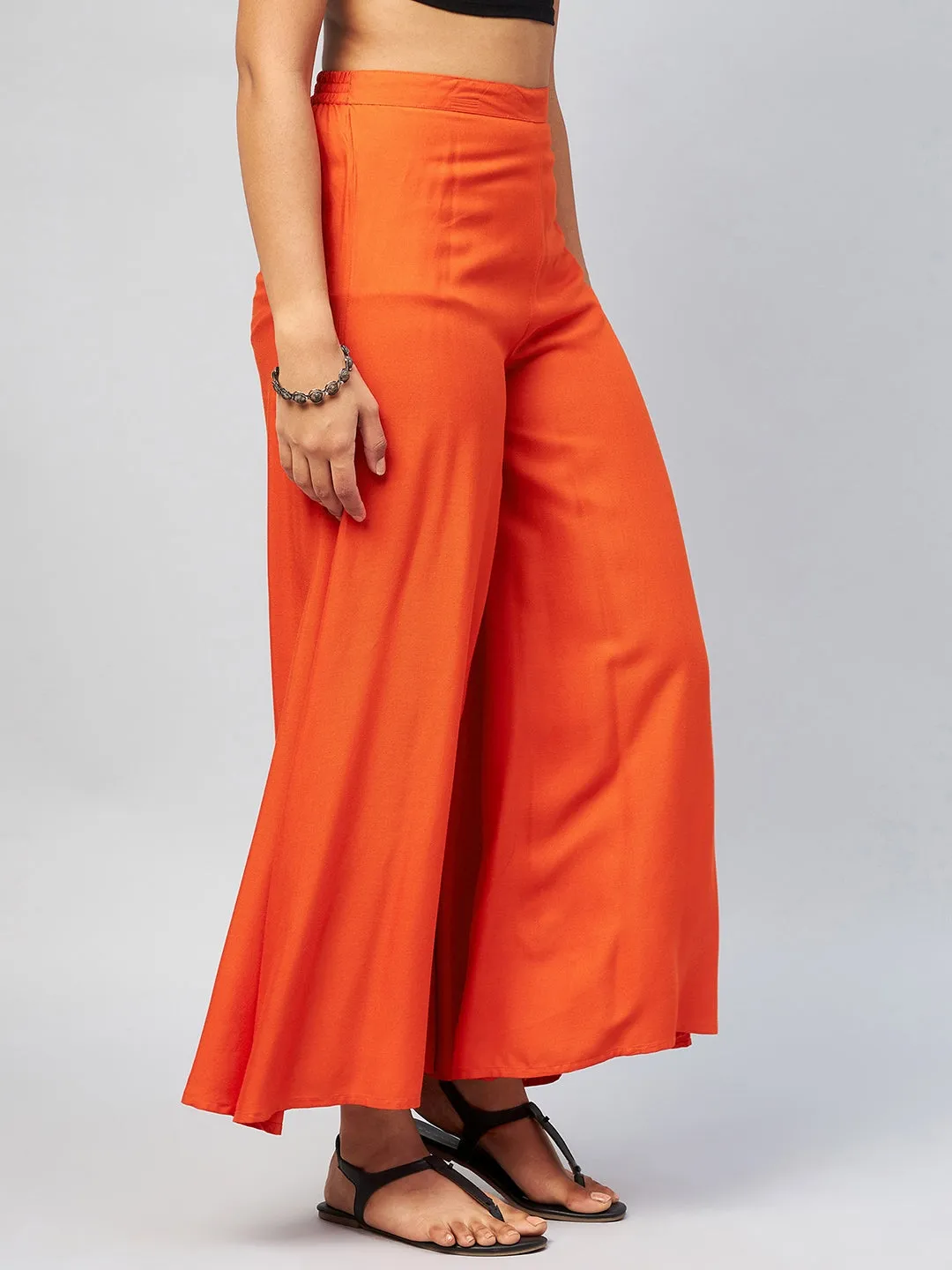 Solid Orange Palazzo