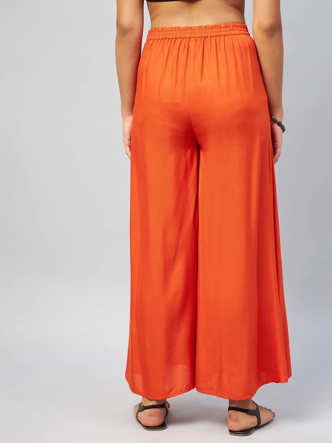 Solid Orange Palazzo