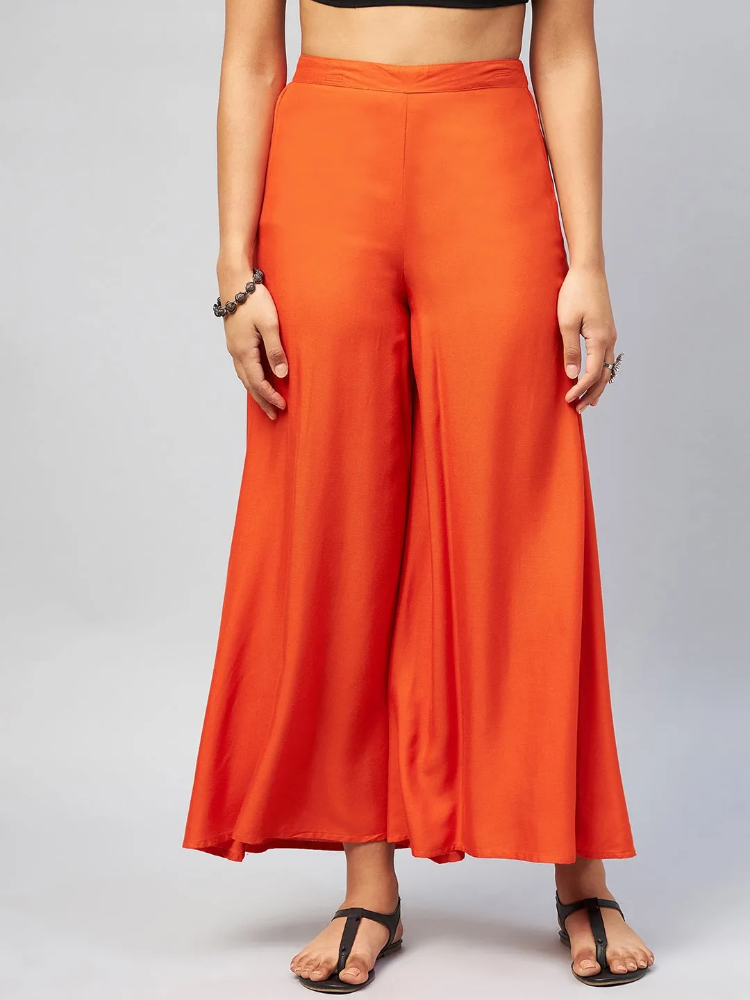 Solid Orange Palazzo
