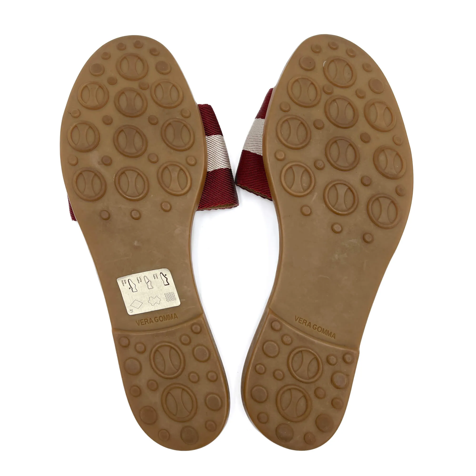 Striped Textile fibres and leather Sandals 40 Bicolor