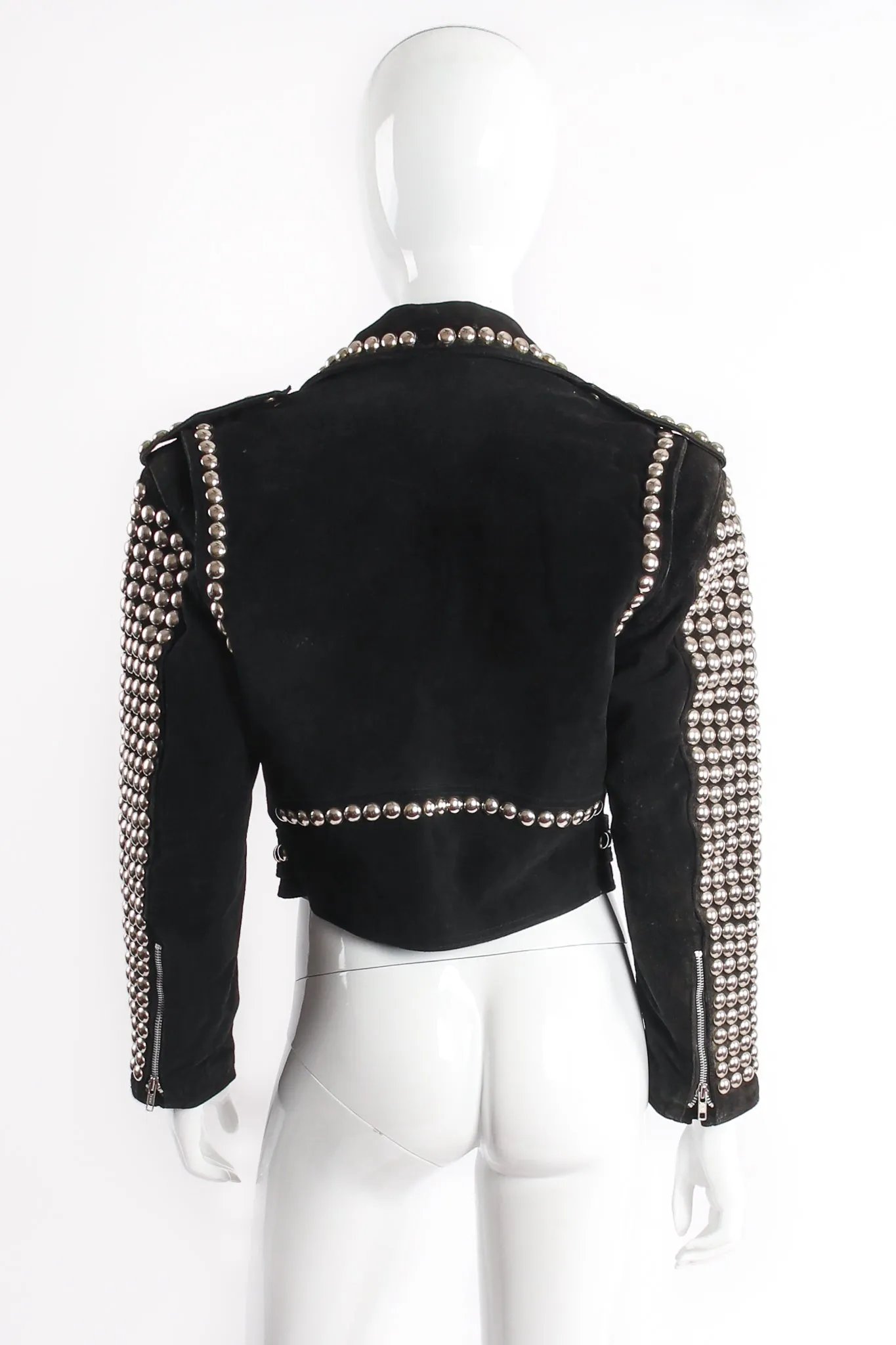 Studded Suede Moto Jacket