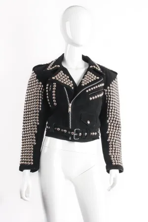 Studded Suede Moto Jacket