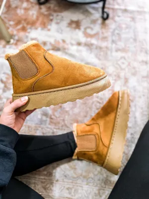 Suede Faux Fur Lined Booties