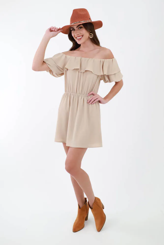 Suede Western Booties - Camel