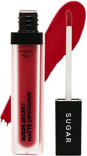 SUGAR Cosmetics Suede Secret Matte Lipcolour - 19 Terry Tomato (Bright Red With Hints Of Orange) High-Pigmented, Weightless