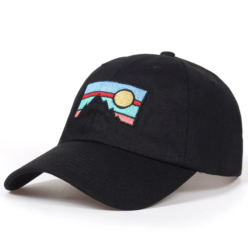 'SUNSET" Casquette baseball Streetwear Noir - URB1™