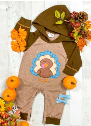 Thanksgiving Turkey Hooded Romper