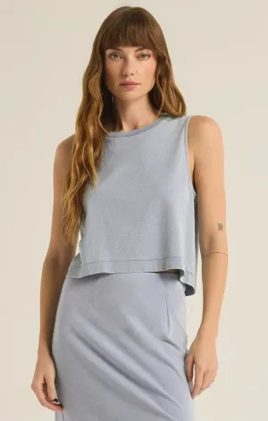 The Sloane Jersey Denim Muscle Tank