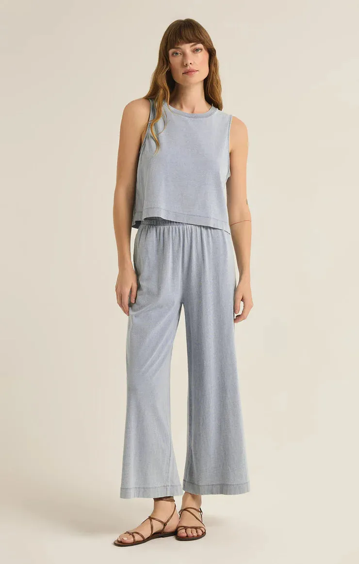 The Sloane Jersey Denim Muscle Tank