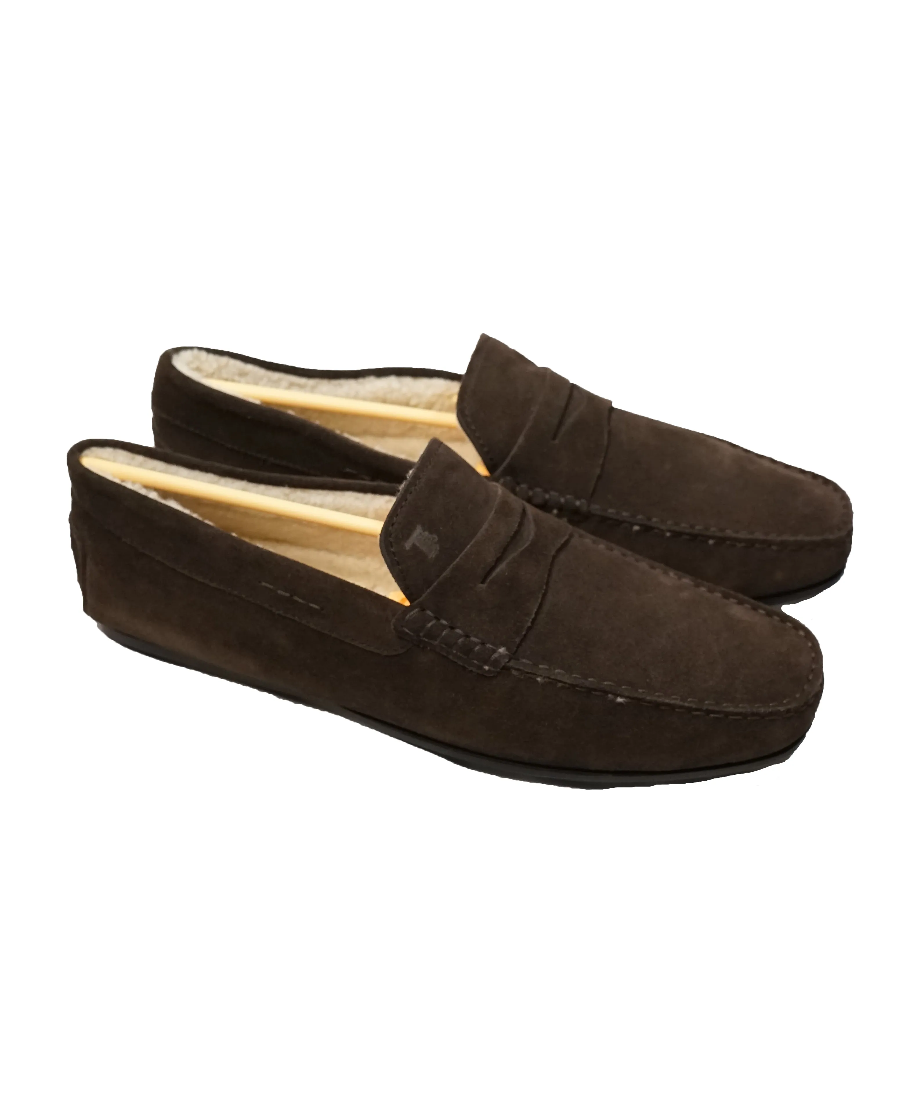 TOD’S - Gommino City Shearling Lined Driving Loafer -  10.5