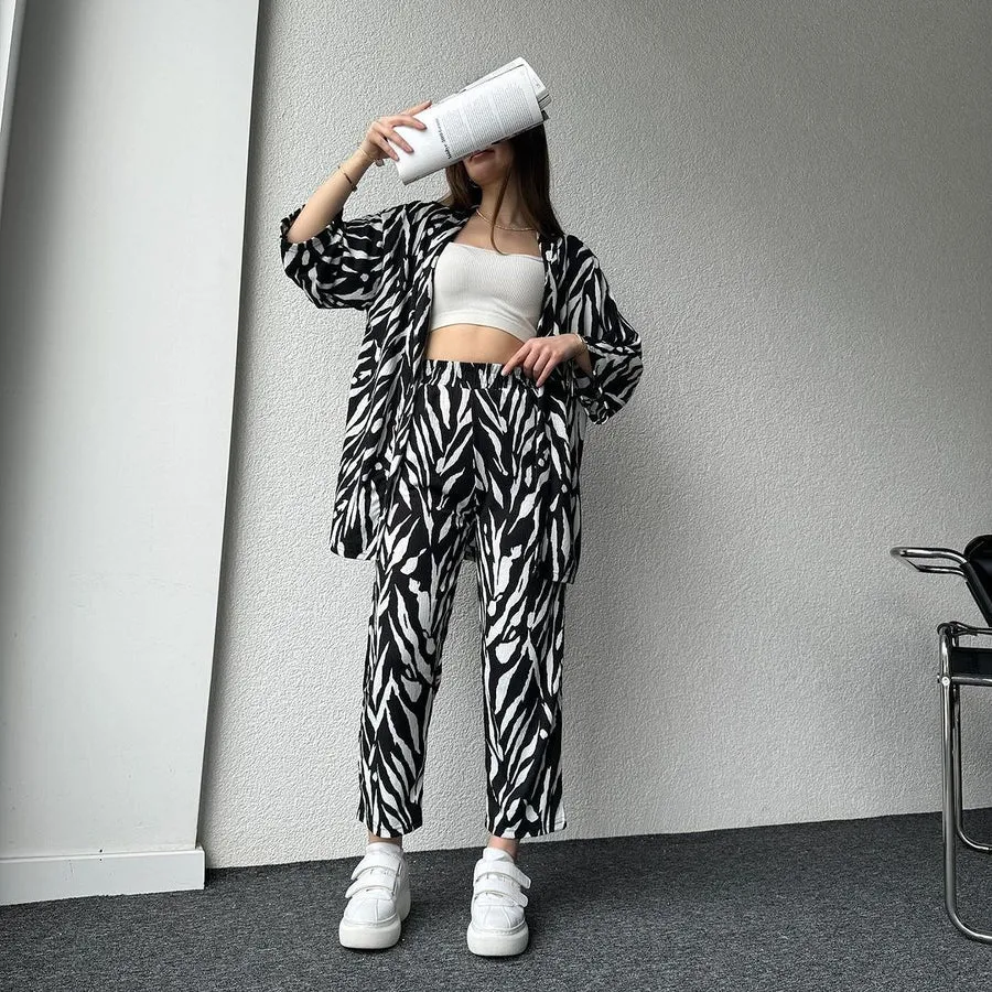 Trendy Zebra Print 2 piece Set