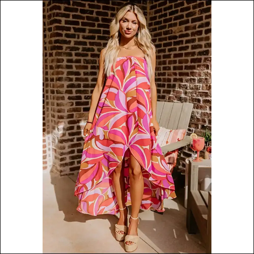 Tropical Rose High Low Bandeau: Vacation Vibes ! 🌹 Needful Things