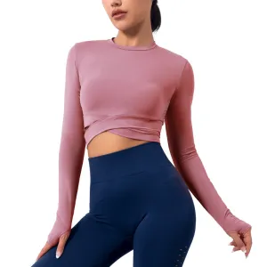Twisted Charm Long Sleeve Crop Top