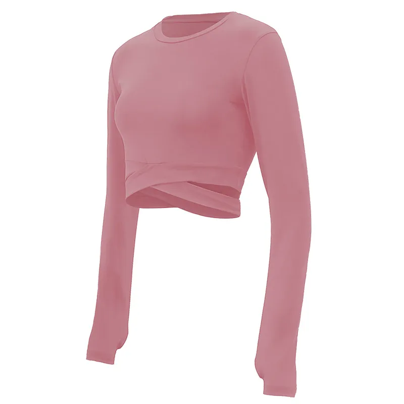 Twisted Charm Long Sleeve Crop Top