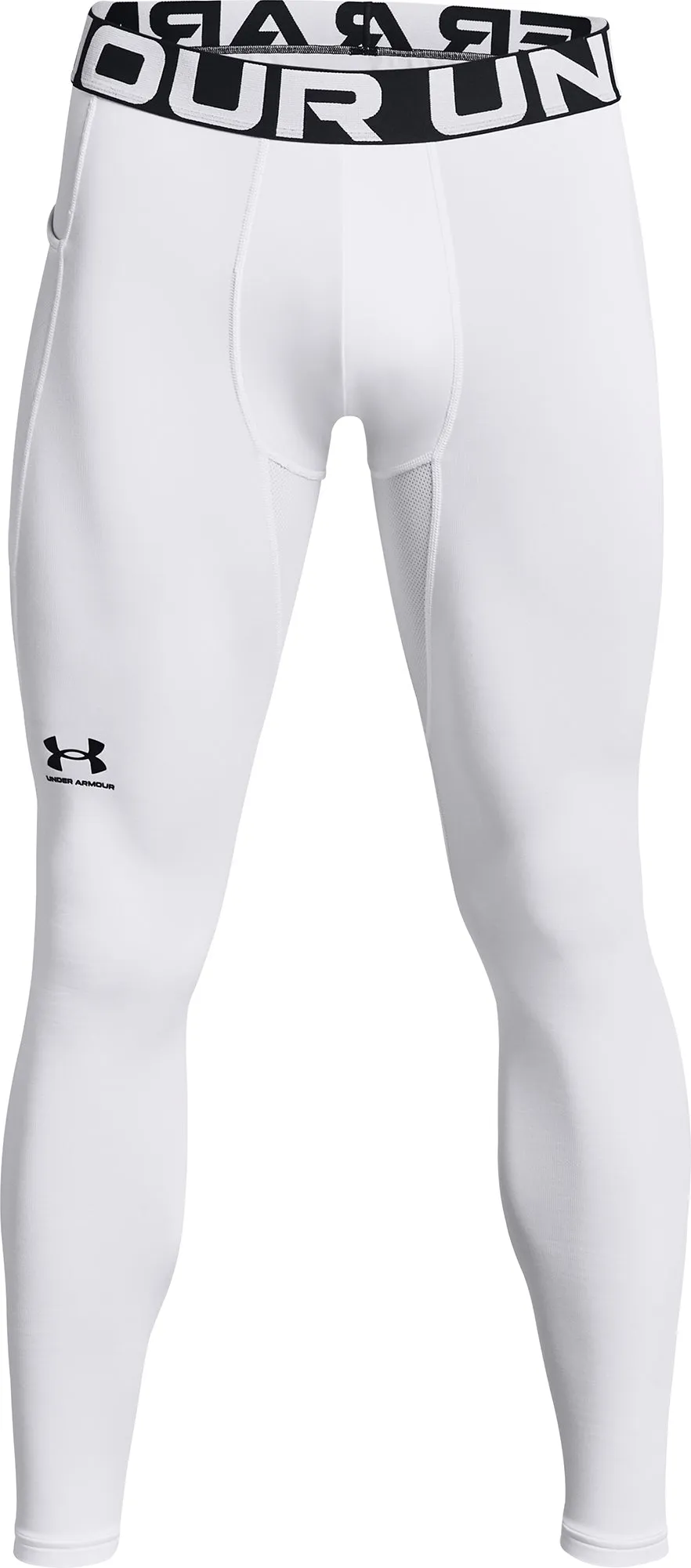 Under Armour ColdGear Compression Mens Long Running Tights - White