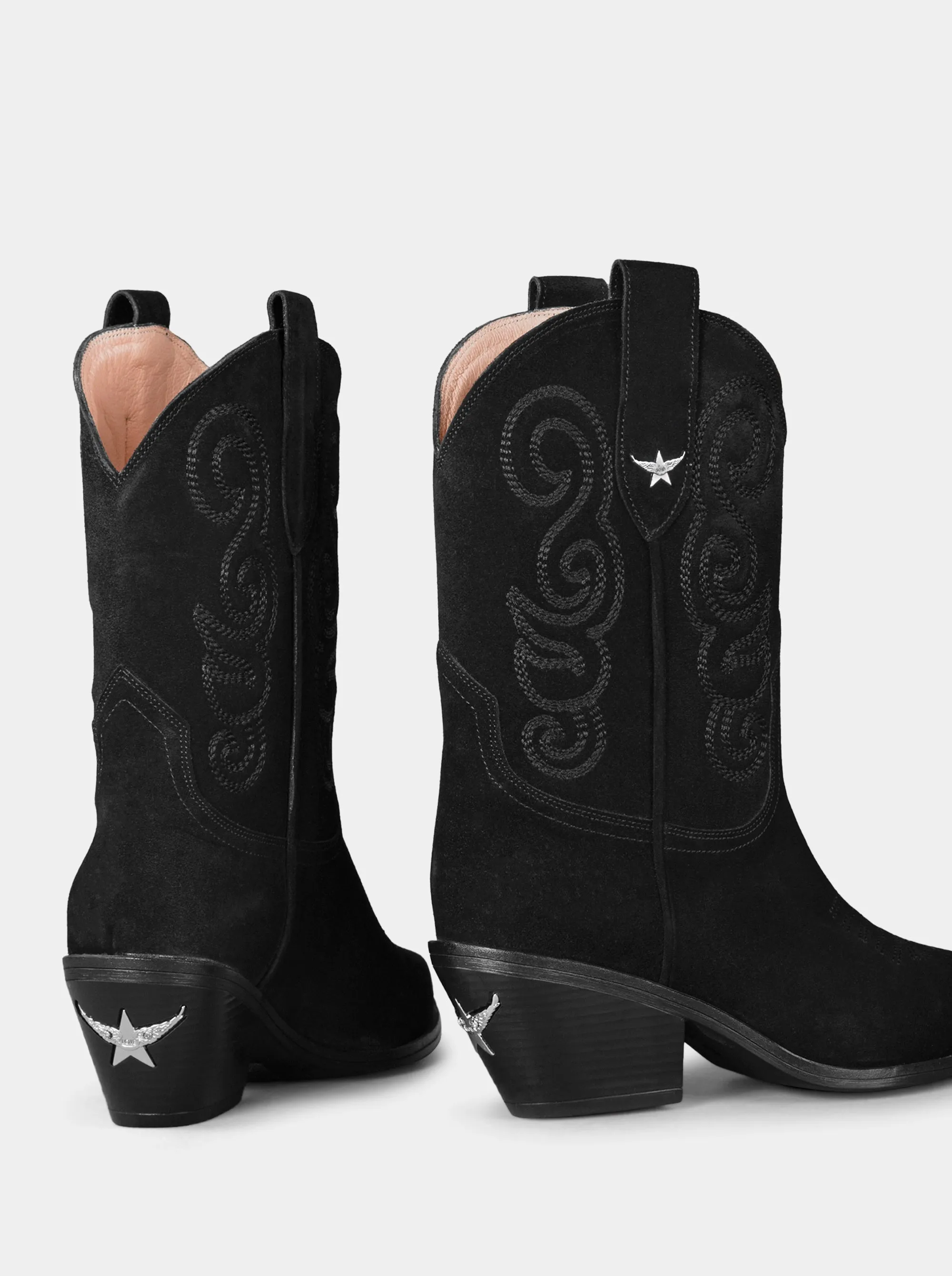 VANESSA BLACK SUEDE BOOTIES