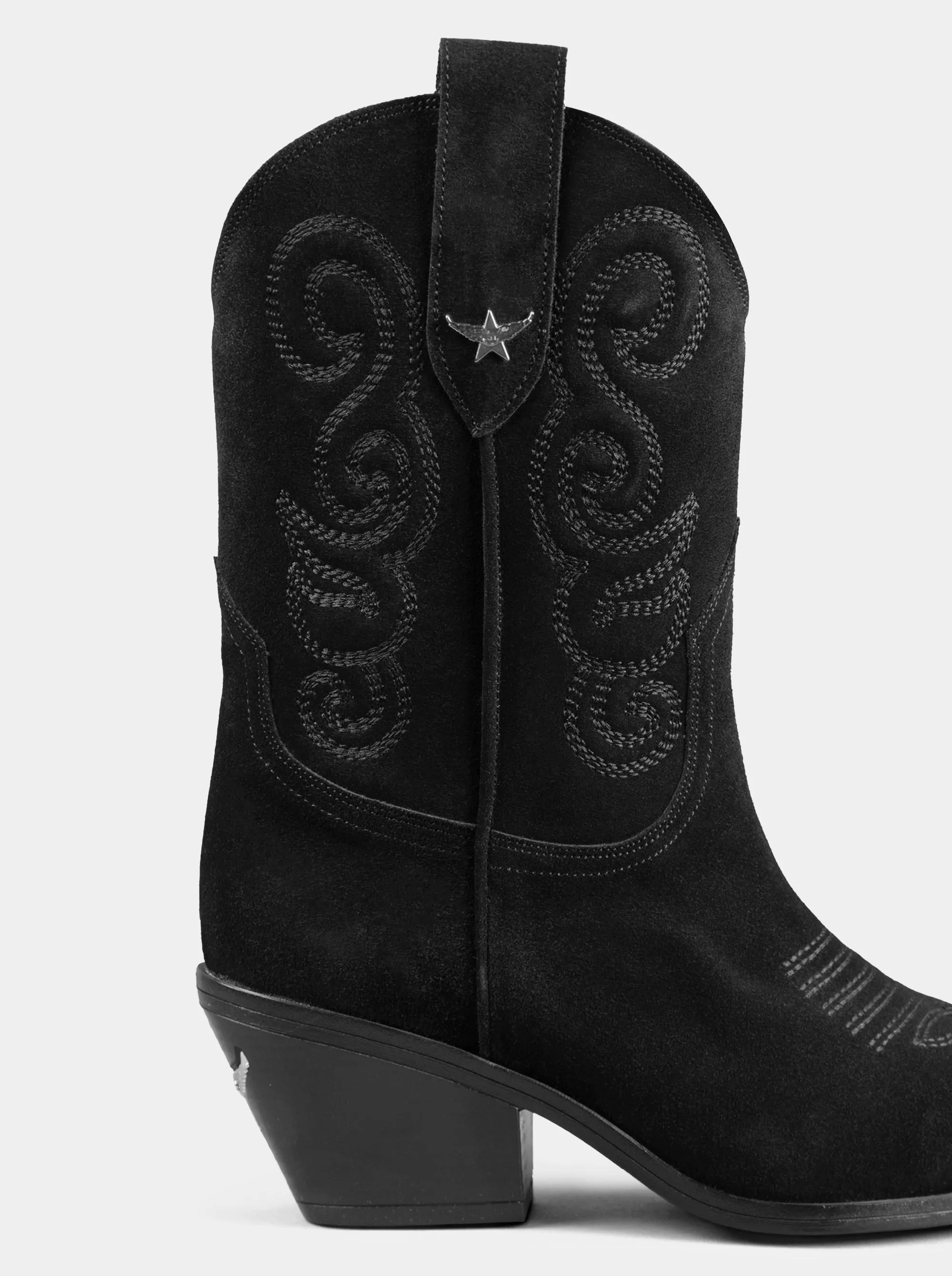 VANESSA BLACK SUEDE BOOTIES