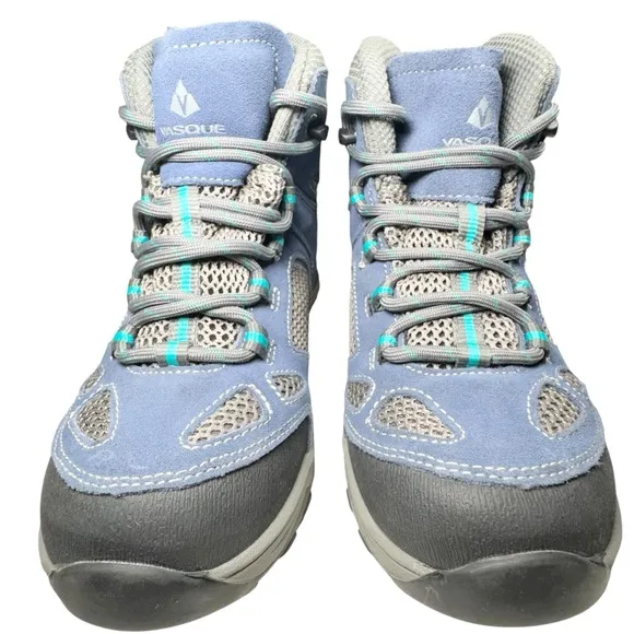 Vasque Breeze III Kids Ultra Dry Blue &amp; Gray Waterproof Hiking Boot Size 5