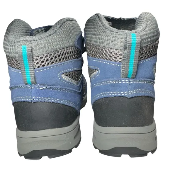 Vasque Breeze III Kids Ultra Dry Blue &amp; Gray Waterproof Hiking Boot Size 5