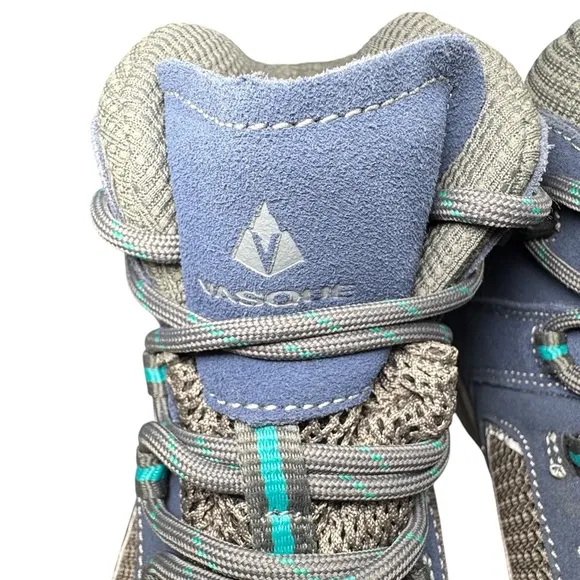 Vasque Breeze III Kids Ultra Dry Blue &amp; Gray Waterproof Hiking Boot Size 5