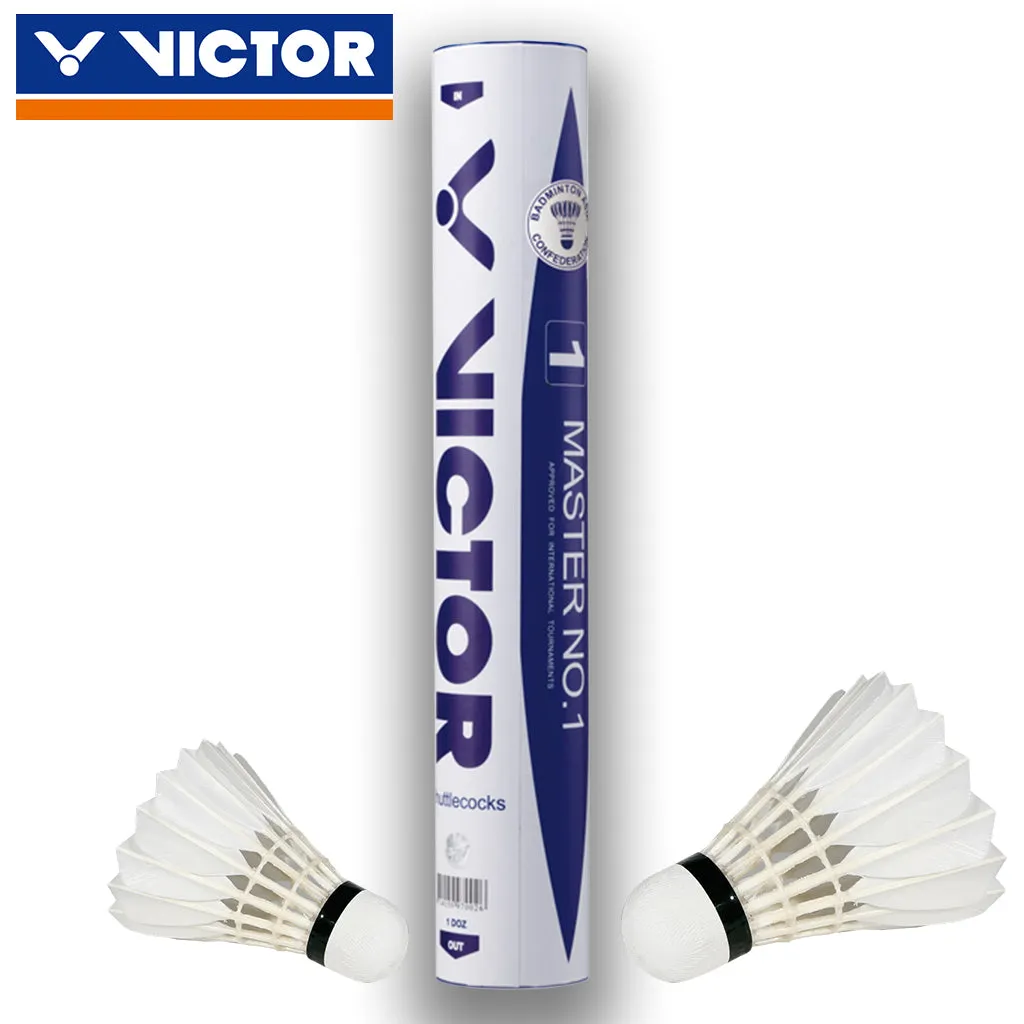 Victor Master No. 1 Goose Feather Shuttlecocks Speed 78