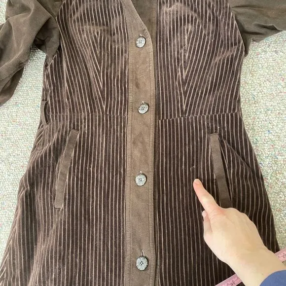 Vintage Velveteen Trench Coat