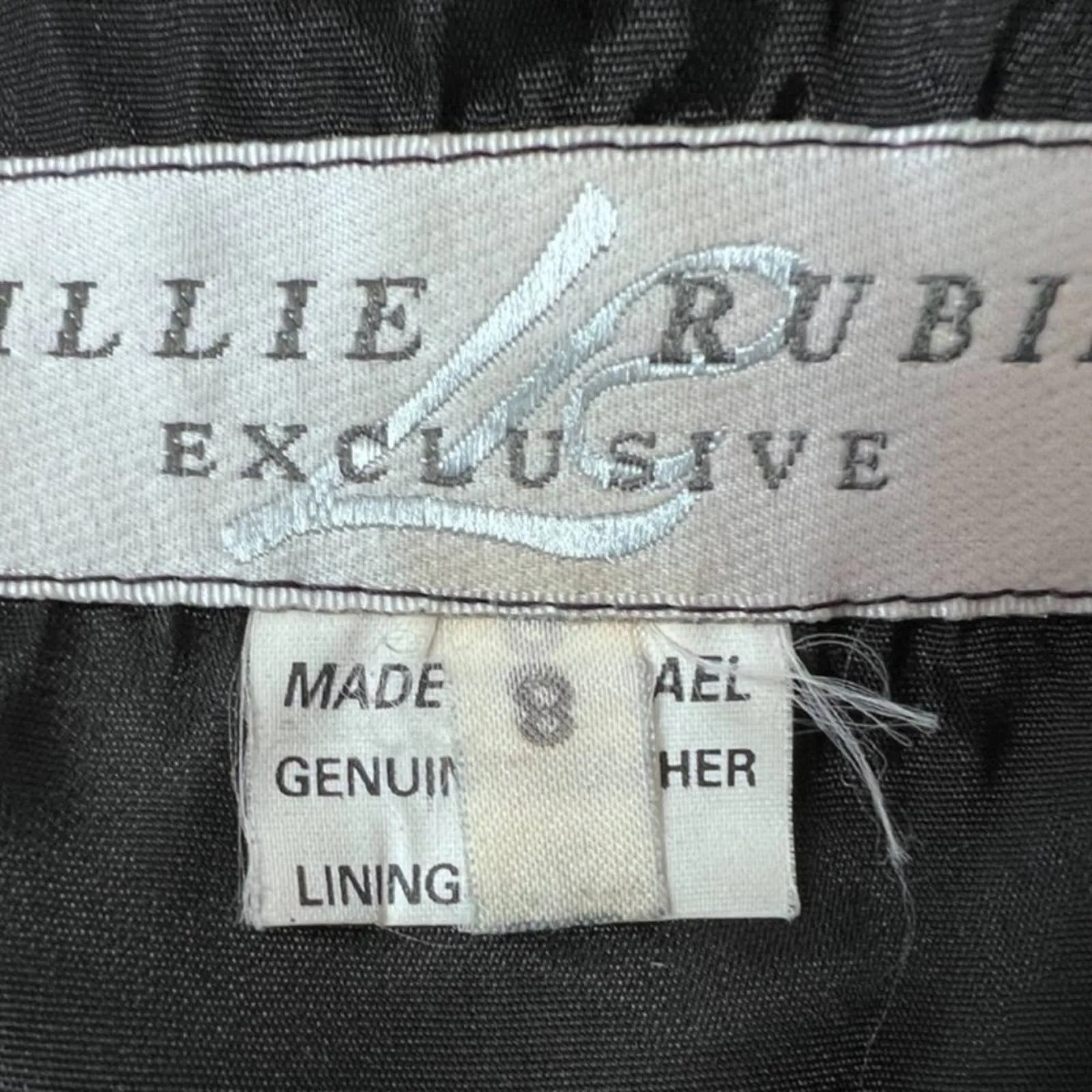 Vtg 80s Mob WIfe Lillie Rubin genuine leather blazer Studs Rhinestones size 8