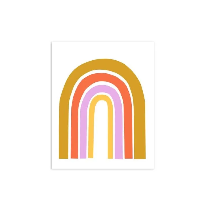 Warm Rainbow Arch 8x10 Print Framed