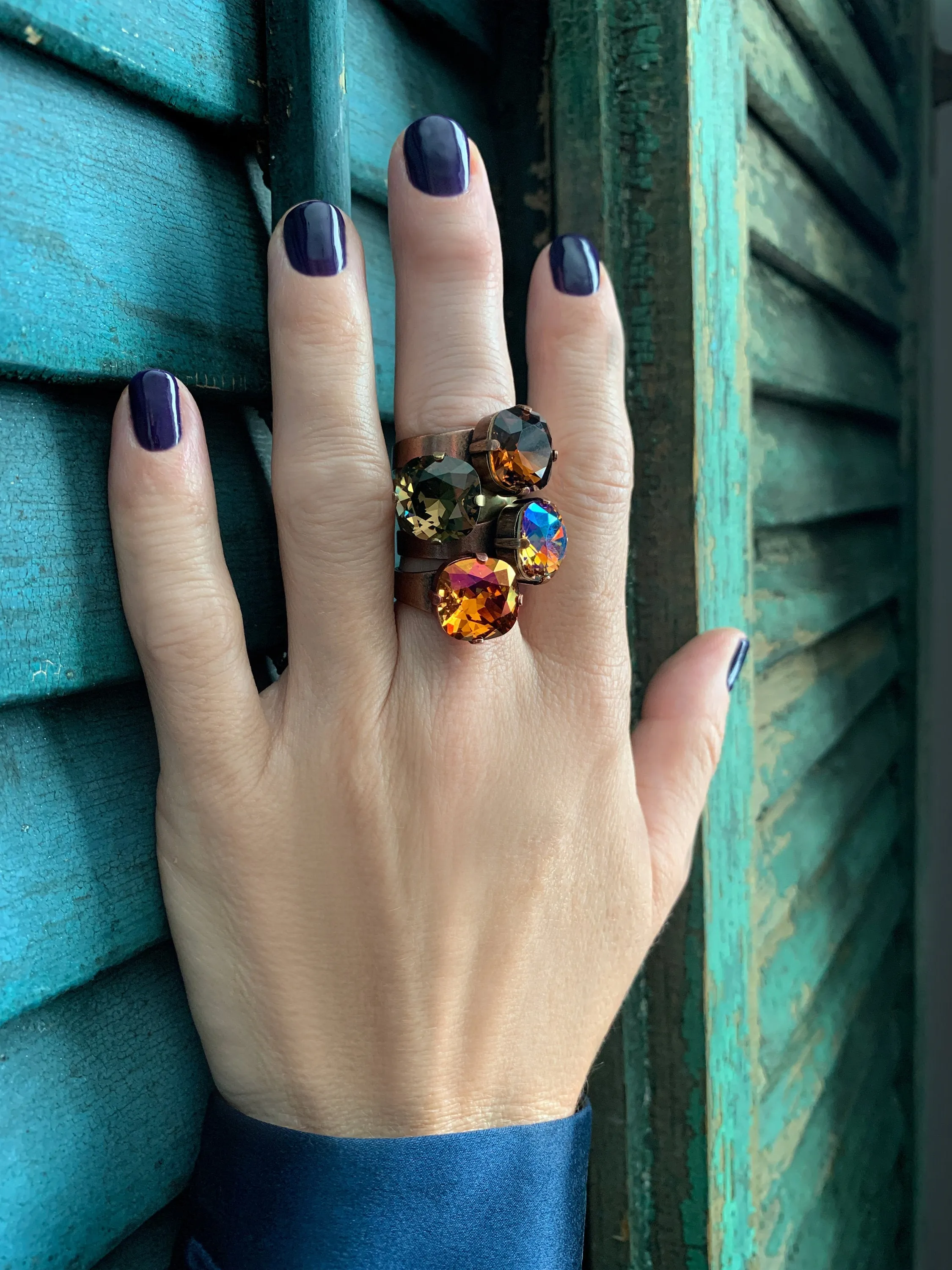 WARM REGARDS - Multicolor Mystical Crystal Ring