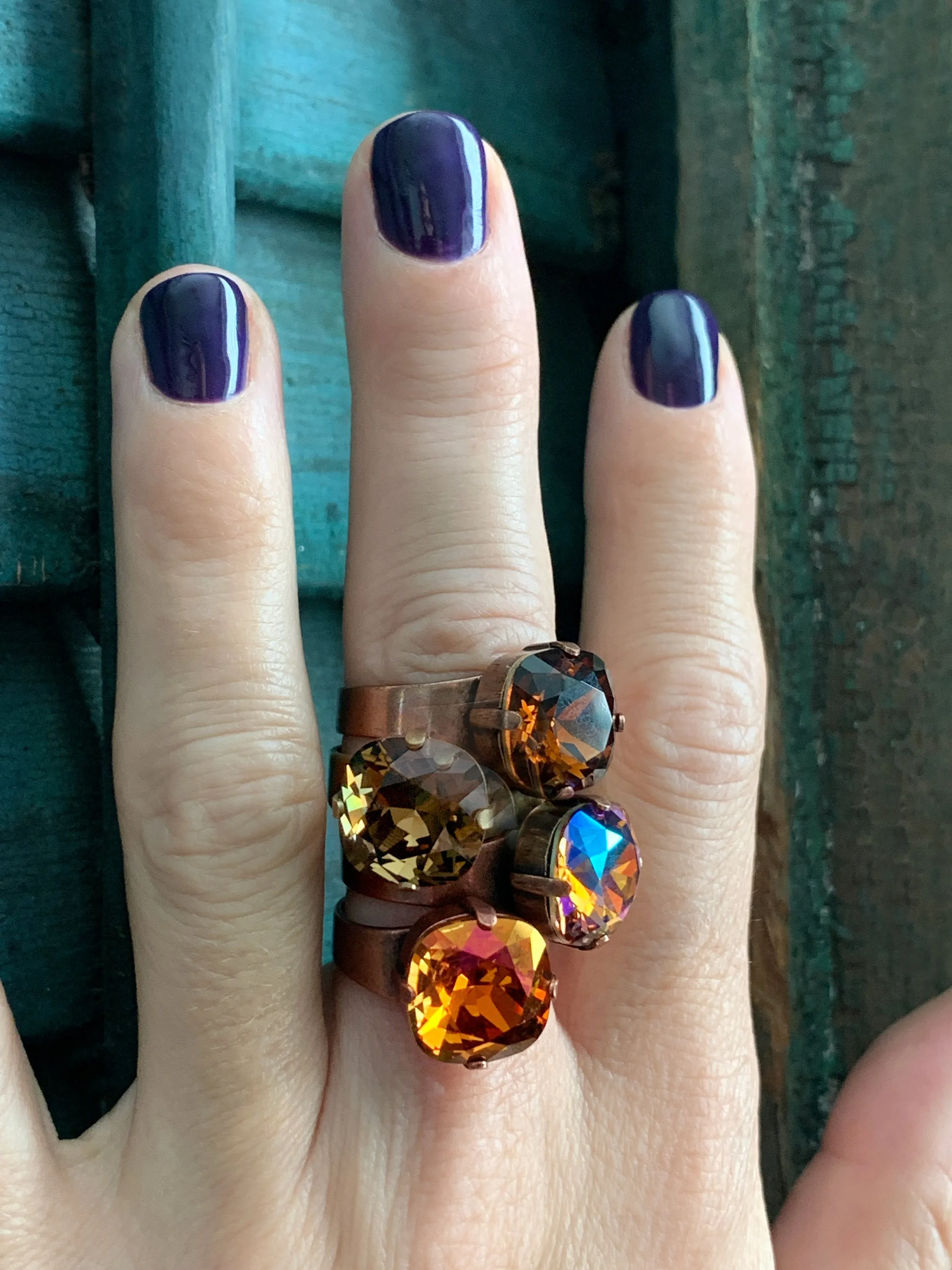 WARM REGARDS - Multicolor Mystical Crystal Ring