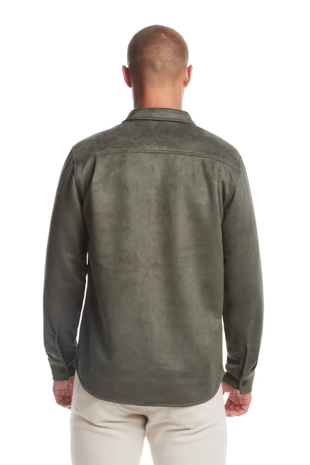 Weatherproof Vintage Suede Shirt Jacket for Men in Army | F2421367GK-ARMY