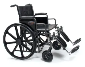 Wheelchair 24x18 Bariatric 500LB Capacity Traveler® Black by Grahmn Field