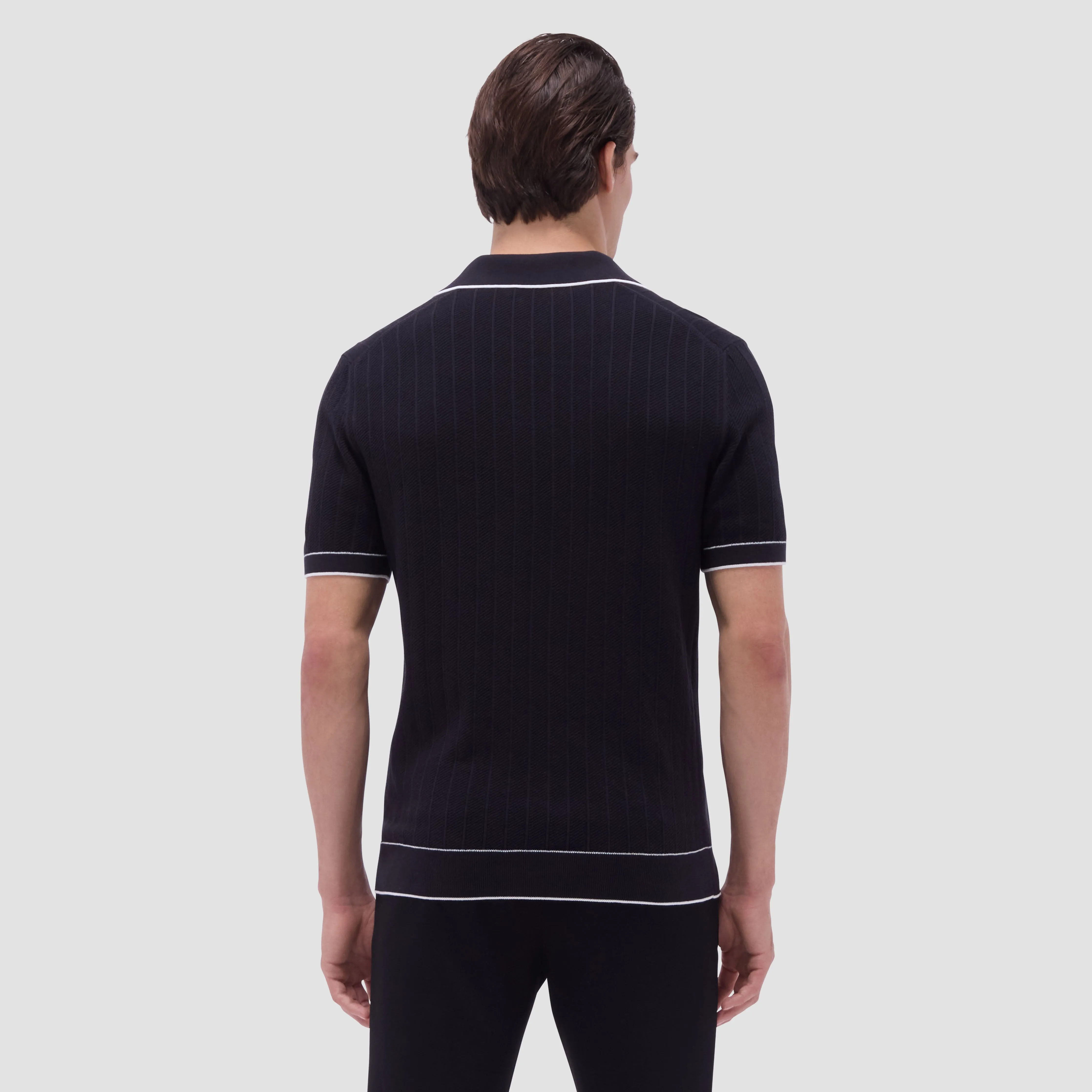 Wide Rib Short Sleeve Johnny Sweater