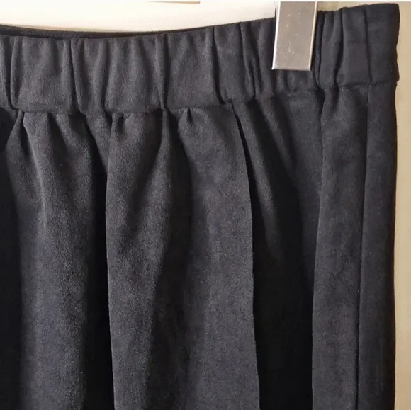 Wilfred free Nescher vegan suede faux wrap skirt elastic waist slip on SZ M