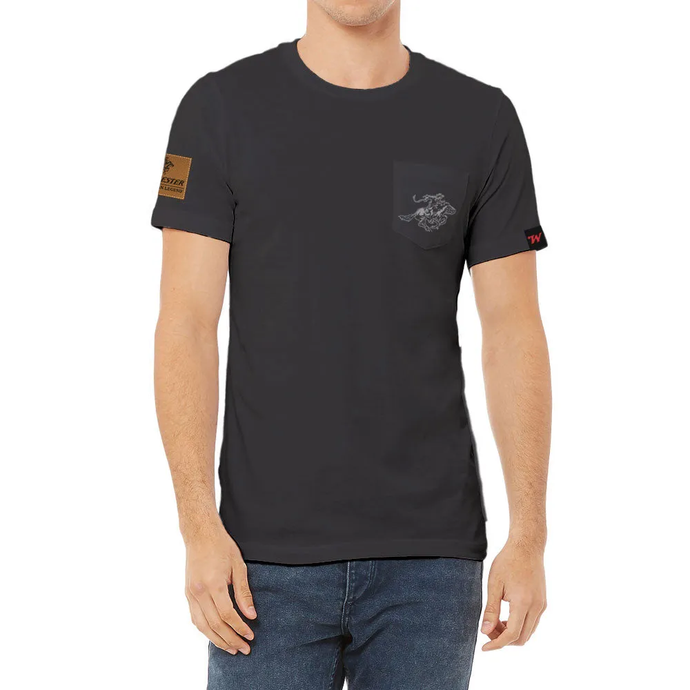 Winchester Legend - Rider Pocket Patch - Short Sleeve Pocket T-Shirt - Made in USA