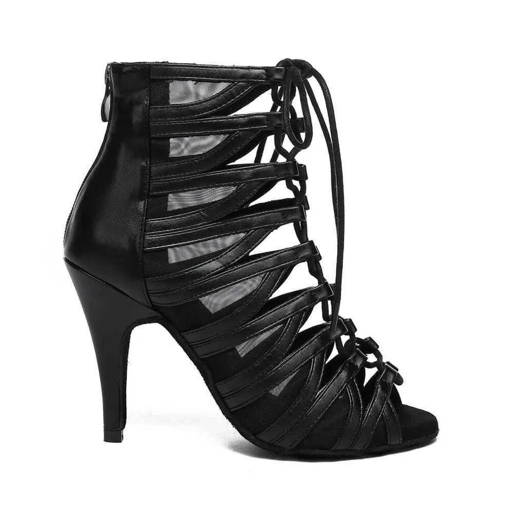 Women Open Toe Latin Ankle Booties