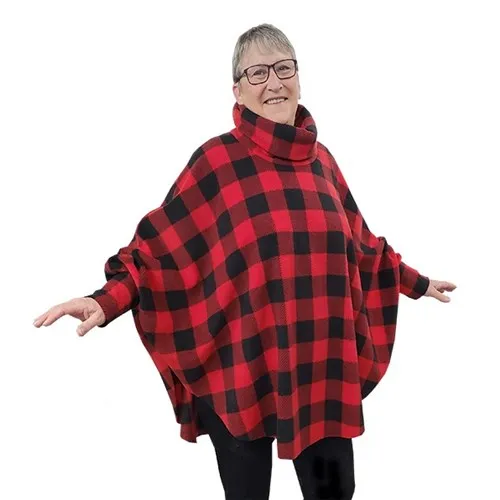WOMEN'S COWL SWANCHO BUFFALO CHECK RED